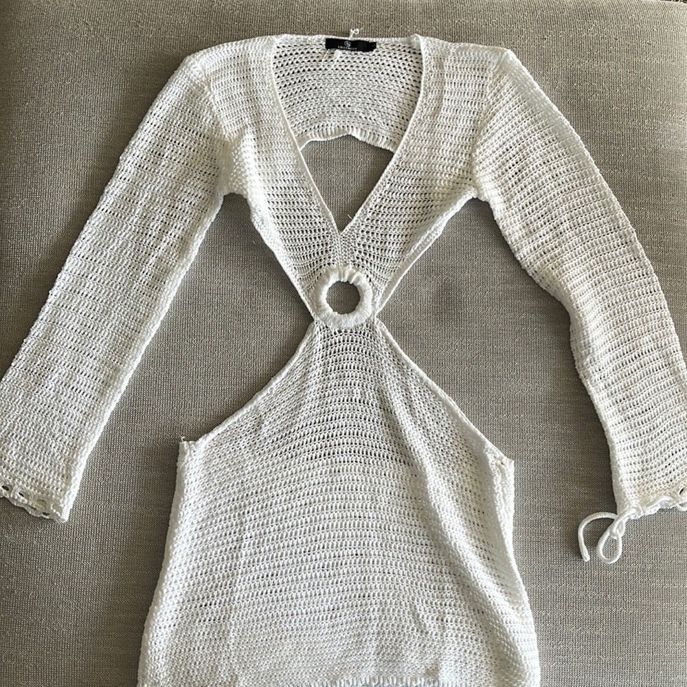 White crochet dress size S